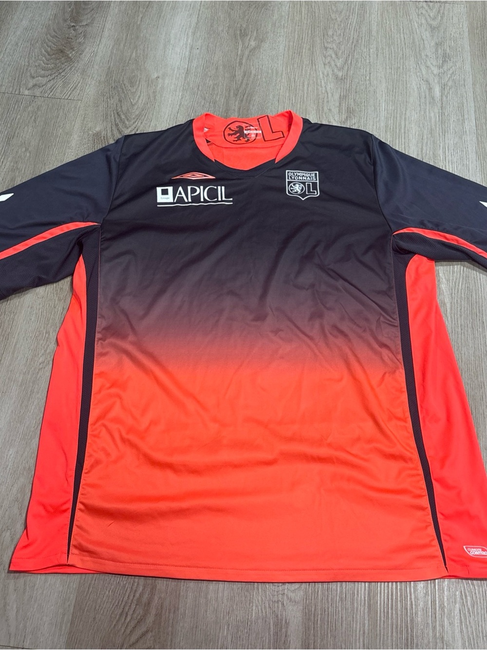 Lyon Away football shirt 2009 Soccer Jersey Mens Sport Trikot Hype Size XXL